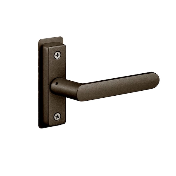 Flat Euro Lever Trim w/out Return, For 2-1/4 In. to 2-1/2 In. Thick Door, RH or RHR, Dark Brnz Paint